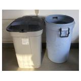 32 gallon trash can with lid and Rubbermaid