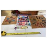 Board games and cards and dice