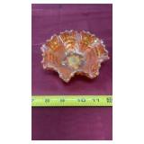 Carnival glass candy dish