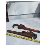 Ridgid and NYE Tool Company pipe wrenches.