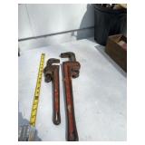 Fuller and Ridgid pipe wrenches