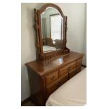 7 drawer dresser with mirror measures 51 inches