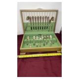 1881 Rogers silver plate flatware with case