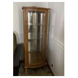 Lighted 3 glass shelf curio cabinet that measures