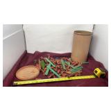 Vintage Lincoln Logue building with container