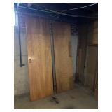24 inches wide x 78.5 inches tall each door ,
