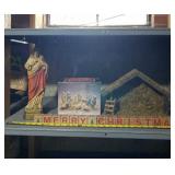11 piece nativity set, Merry Christmas sign and