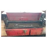 Toolbox with tool, and ball hitch