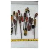 Assortment of screwdrivers chisels