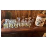Vintage Giese ice Bourbon glasses, wine glasses