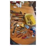 Tools, side cuts, tape measure level, craftsman,