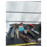 Plane, caulking gun, vice grips and all tools on