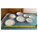 Spring blossom corral dishware four plates, three