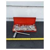 Master Mechanic ratchet and sockets in case.