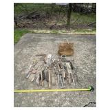 Bag with scrapers, brushes and everything on