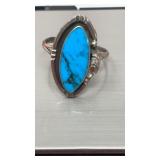 Turquoise Texco Mexican sterling ring 3.81g
