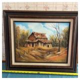 Framed wall art 22 x 18 signed Belden