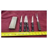 Showtime six star steak knives with fork and