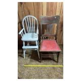 Wooden highchair carved kitchen chair