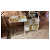 Three vintage TV trays