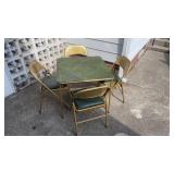 Mid century modern card table for cushion chairs