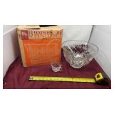 Lexington punch set eight glasses, punch bowl and