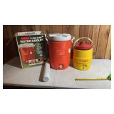 Roommate got 5 gallon water cooler and igloo