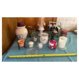 Collection of candle and candle holders one
