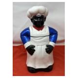 Vintage Black Americana Jolly Chef Cookie Jar or