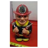 Plastic Fire Chief Cookie Jar