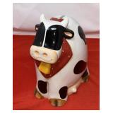 Collectible Ceramic Cow Figurine Cookie Jar
