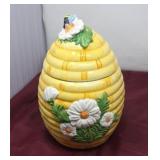 Bumble Beehive Daisy Cookie Jar Canister Basket