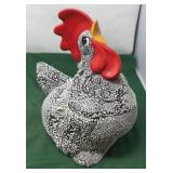 Ceramic Speckled Chicken Cookie Jar