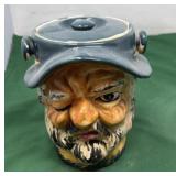 Vintage Toby Style Character Jug or Jar. Features
