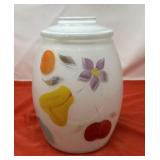 White Ceramic Fruit Cookie Jar