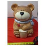 Treasure Craft Teddy Bear Red Heart Cookie Jar