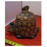 1970s Turtle Cookie Jar. Appears to be glued.