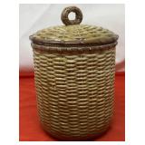 Vintage-Style Ceramic Canister. Features a molded
