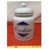 White Ceramic Cookie Jar. Likely produced as a