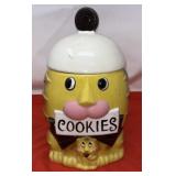 Vintage Ceramic Cookie Jar. Features a yellow