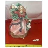 Angel Holding Doves Ceramic Cookie Jar.