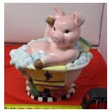 Pig in a Tub Cookie Jar