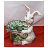 Vintage Ceramic "Rabbit Patch" Teapot or Candy Jar
