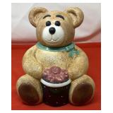 Vintage Ceramic Cookie Jar.  Features a textured