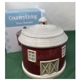 Country Living Red Barn Cookie Jar