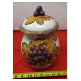 Fall Leaves with Grapes BICO Ceramic Cookie Jar