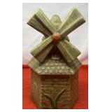 Vintage Dutch Windmill Ceramic Cookie Jar.