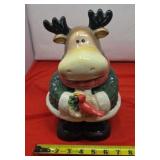 Christmas Moose Cookie Jar
