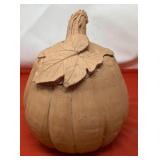 Clay Pottery Pumpkin Cookie Jar