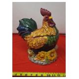 Rooster Cookie Jar. Hair Line Crack On Bottom